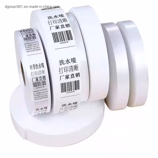 Garment Tag Custom Private Name Silk Screen Printed Instruction Polyester Satin Ribbon Tape Wash Care Label