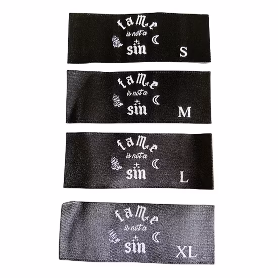 Baumwollgewebtes Etikett, handgefertigt mit Ripsband-Tag zum Nähen von DIY-Kleidung