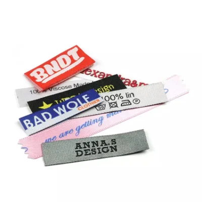 Factory Actory Price Name Logo Damast Garment Custom Clothes Woven Labels