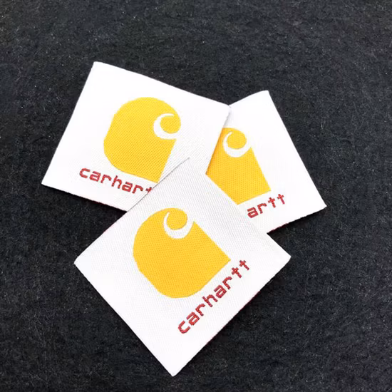 Guangzhou Großhandel kundenspezifische hochwertige Fabrik bunte Kleidung gewebtes Etikett